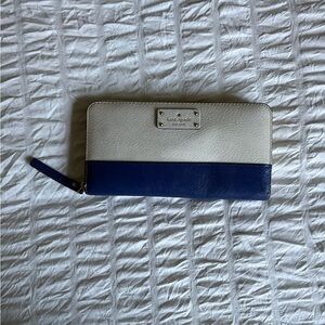 Kate Spade Two-Tone Blue and Cream Wallet